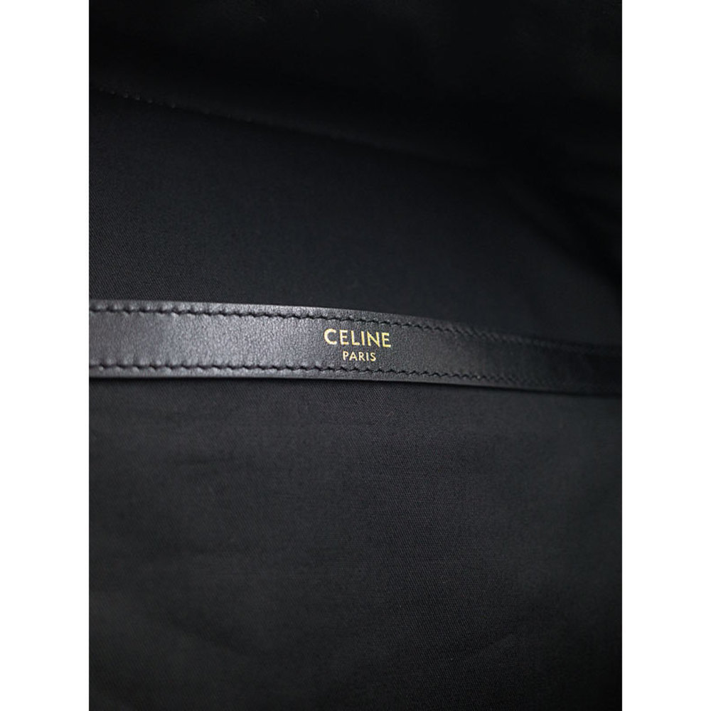 Celine Medium Leather Backpack Black - image 4
